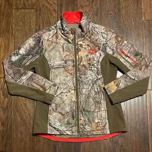 Realtree Camouflage Jacket with Olive and Red Accents
